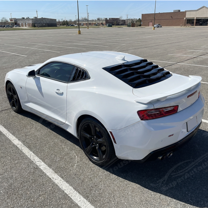 Underside of the Camaro louver showing the mounting bracket locations