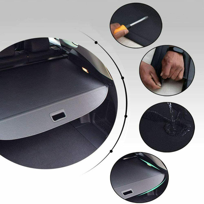 For Hyundai Tucson 2019-2021 Luggage Rear Trunk Retractable Tonneau Cargo Cover (Black)