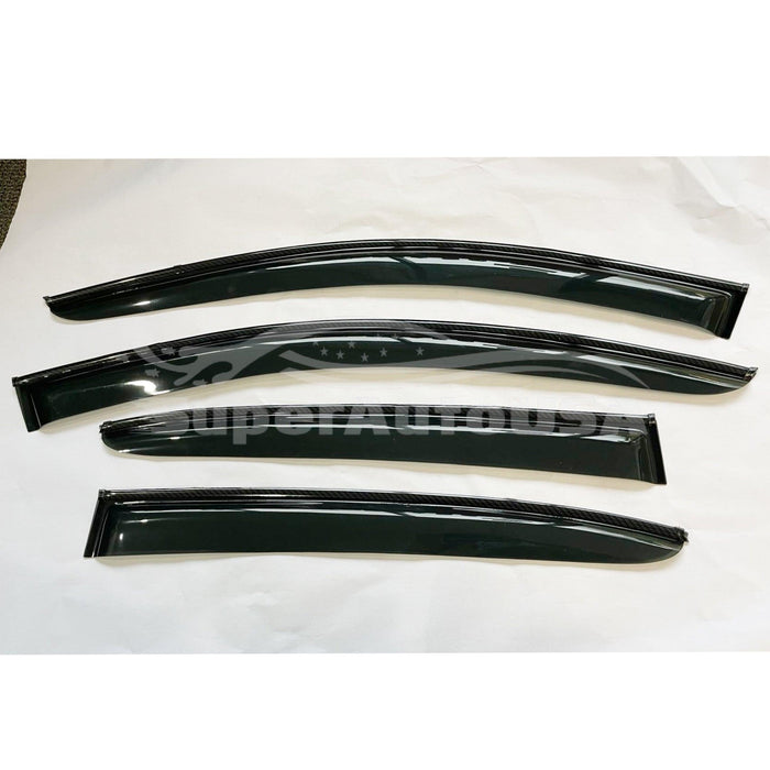 For Nissan Rogue 21-23 Window Visors Carbon Fiber Painted Trim Shade Deflectors