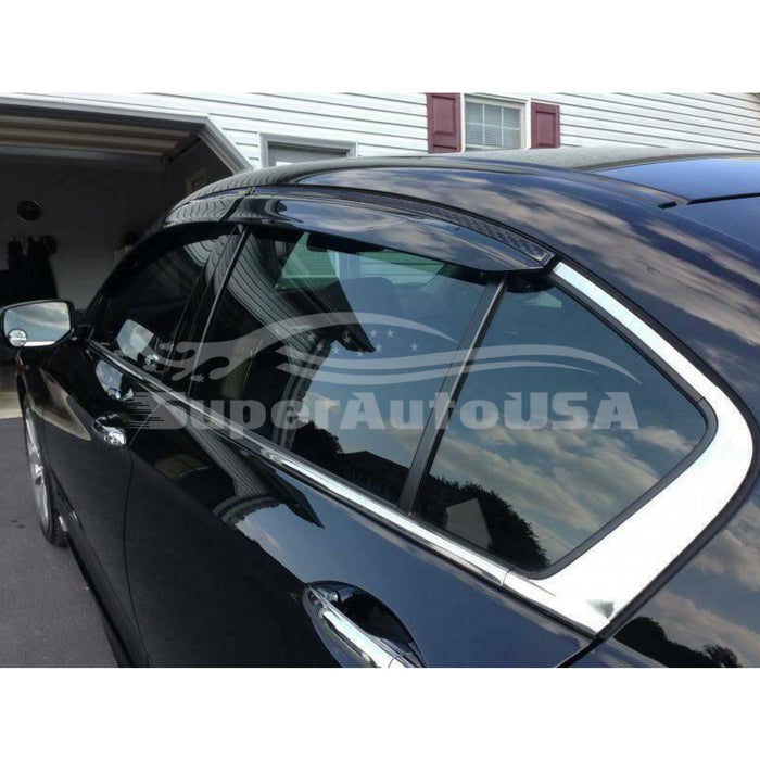 For Nissan Rogue 21-23 Window Visors Carbon Fiber Painted Trim Shade Deflectors
