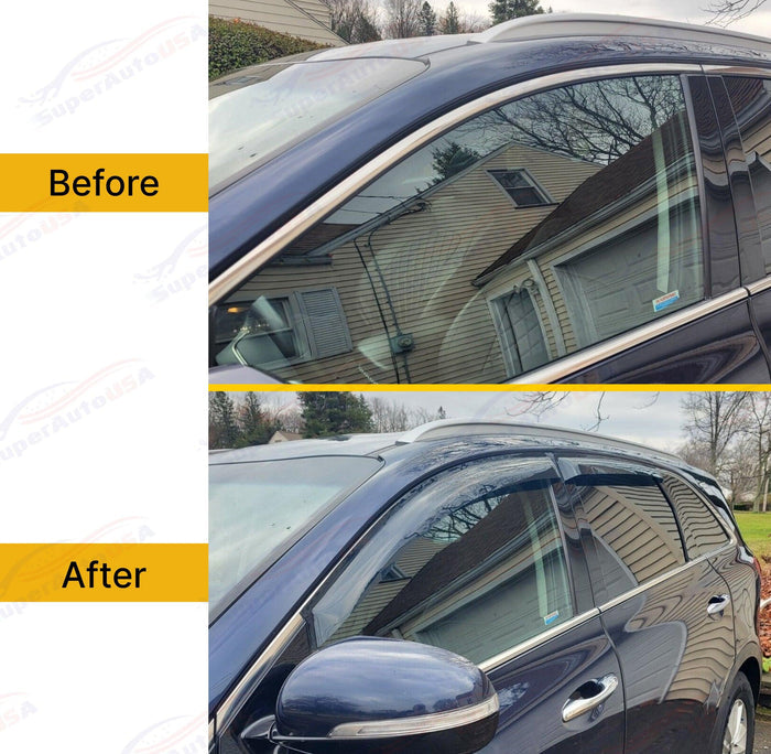 For Sorento 2016-2020 OE Style Vent Window Visors Rain Sun Wind Guards Shade Deflectors