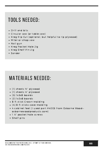 Freestanding Bookshelf PDF Plans