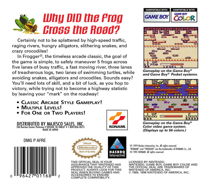 Frogger Game Boy Color - Video Game - Used - CaveGamers - Image 2