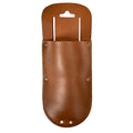 Hide & Drink Garden Pruner Sheath in a light brown finish made of Thick Full Grain Leather, designed for garden scissors, providing a convenient solution for carrying tools. Handcrafted in La Antigua Guatemala.