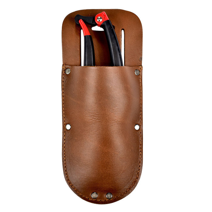 Hide & Drink Garden Pruner Sheath featuring a rustic style made from Thick Full Grain Leather, ideal for securely storing garden scissors and other utility tools. An artisan product that showcases exceptional craftsmanship.