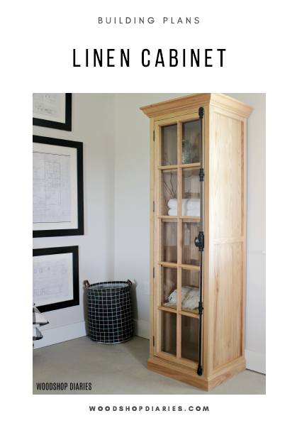 Glass Door Linen Cabinet PDF Plans
