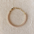 GoldFi - 18k Gold Filled 3mm Cubic Zirconia Nude Pink Bracelet