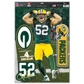 Green Bay Packers Decal 11x17 Multi Use Clay Matthews Design 4 Piece CO