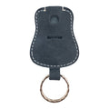Guitar Keychain by Hide & Drink displayed with branding, showing its artisanal heritage. Handmade from Full Grain Leather, this keyring is designed for function and durability, reflecting artisan craftsmanship from La Antigua Guatemala & Oaxaca Mexico.
