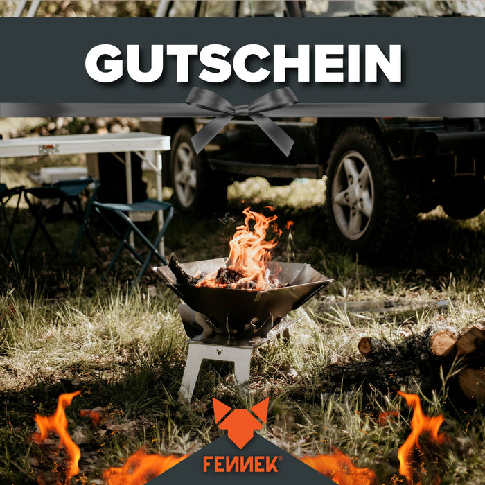 FENNEK Gutschein mit der Feuerschale Hexagon
