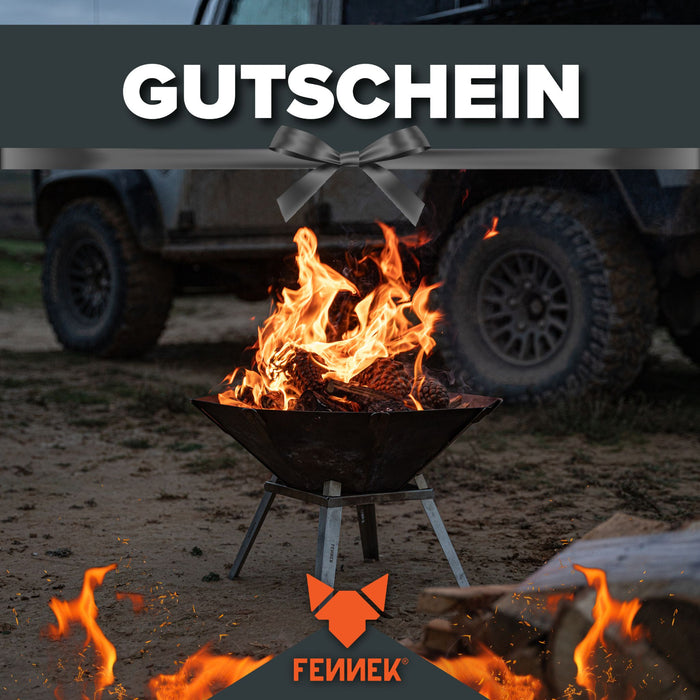 FENNEK Gutschein mit der Feuerschale Oktagon