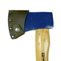 Artfully made Hatchet Blade Cover by Hide & Drink, featuring a protective axe head sheath fashioned from full grain leather. A functional accessory for lumberjacks and camping lovers, this artisan product is handmade in La Antigua Guatemala & Oaxaca Mexico.