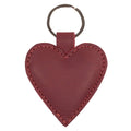 The front of a Heart Keychain by Hide & Drink, highlighting its beautiful heart-shaped design. This small batch produced keyring holder is made from high-quality Full Grain Leather, ensuring durability and style. Handmade in La Antigua Guatemala & Oaxaca Mexico, this cute accessory is perfect for organizing your keys with flair.