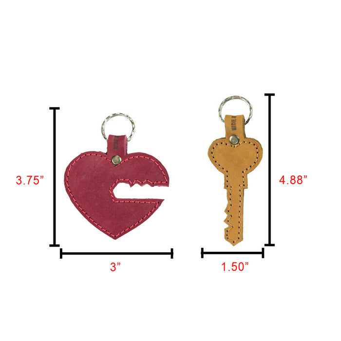 Heart Trinket Keychain (2 Pieces) - Stockyard X 'The Leather Store'