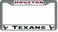 Houston Texans License Plate Frame Chrome - Team Fan Cave