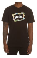 A black short-sleeve T-shirt featuring the Ice Cream design, style 451-3203