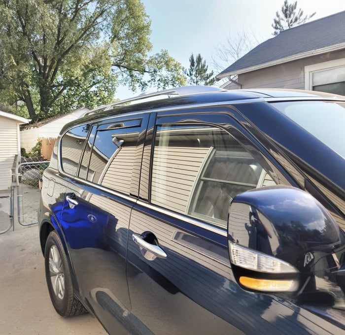 Side window deflectors for 2018 Infiniti QX80 Signature Edition by SuperAutoUSA.