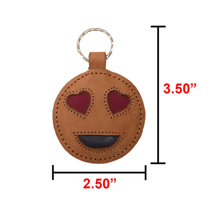 In Love Emoji Keychain - Stockyard X 'The Leather Store'