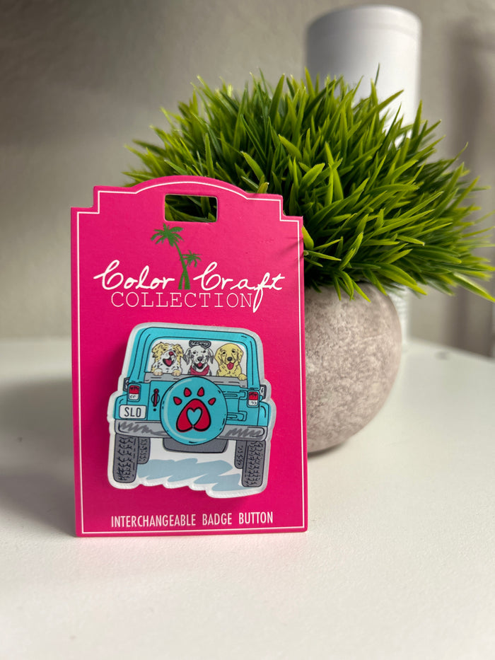 Jeep Dogs badge button