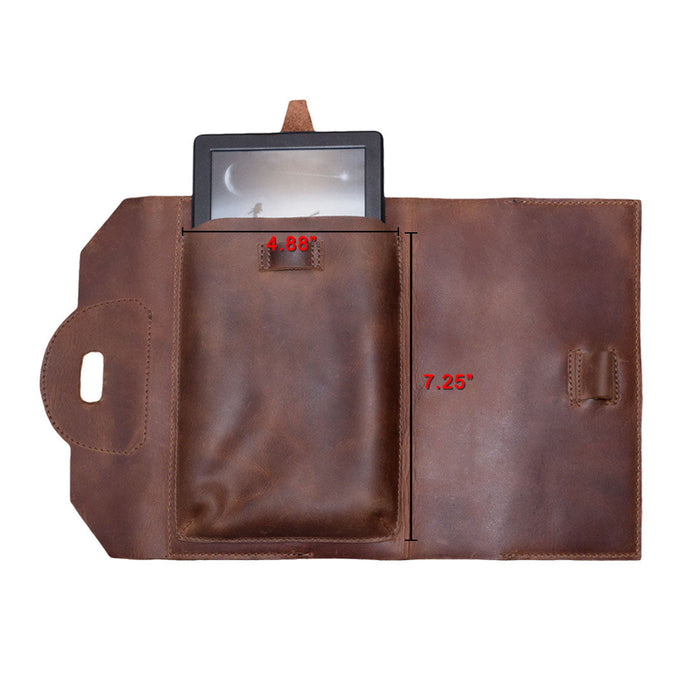 Journal Cover W/Kindle Pouch (5 x 8.25 in. Notebook Not Included) - Stockyard X 'The Leather Store'
