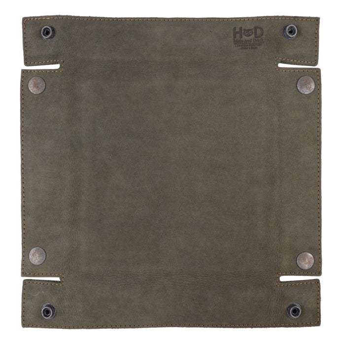 Hide & Drink Jumbo Tray, featuring a vintage-style design crafted from durable full grain leather, perfect for organizing small items like watches and jewelry. This artisan piece is handmade in La Antigua Guatemala.