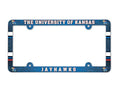 Kansas Jayhawks License Plate Frame - Full Color - Team Fan Cave
