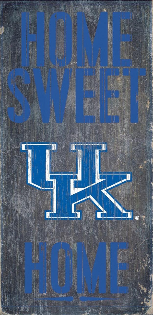 Kentucky Wildcats Wood Sign - Home Sweet Home 6"x12" - Team Fan Cave