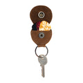 Key Chain & Guitar Pick Holder by Hide & Drink, showcasing a rustic Guitar Pick Holder with Ring, perfect for organizing keys. Made from Full Grain Leather in a small batch production style, this hand cut and hand sewn piece features artisan craftsmanship, fire branded details, and is handmade in La Antigua Guatemala & Oaxaca Mexico.