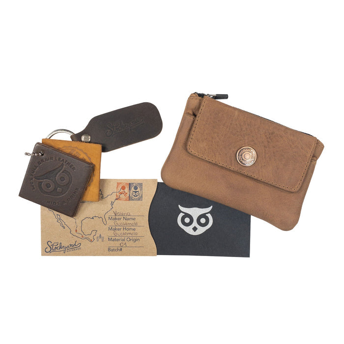 Key Holder Pouch with Zipper - Stockyard X 'The Leather Store'