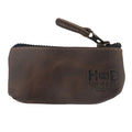 Hide & Drink Key Holder Zippered Pouch made from vintage style full grain leather, perfect for keeping keys and coins organized. Ideal as a zippered coin bag, money purse, or earphone holder. Handcut and sewn with artisan care in La Antigua Guatemala & Oaxaca Mexico.