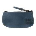 Hide & Drink Key Holder Zippered Pouch in a vibrant shade of brown, ideal for carrying keys or small valuables. A vintage style pouch crafted from full grain leather, showcasing artisan skills.
