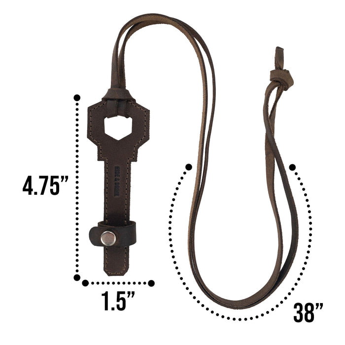 Key Shape Adjustable Eyeglasses Strap - Stockyard X 'The Leather Store'