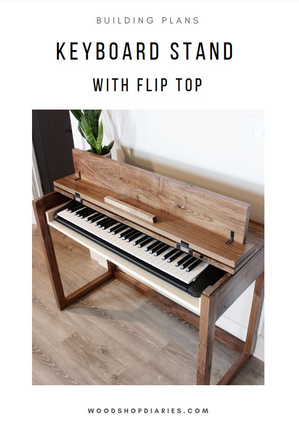 Keyboard Stand Desk with Flip Top