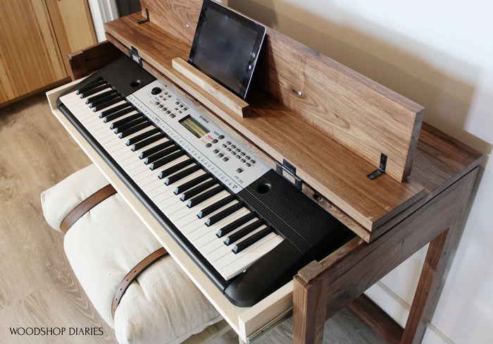 Keyboard Stand Desk with Flip Top