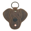 Labrador Dog Critter Keychain by Taco Dog, showcasing a cute dog face crafted from Full Grain Leather, perfect for dog lovers. This adorable keychain features small batch production with hand cut and hand sewn detailing, making it a unique artisan piece handmade in La Antigua Guatemala.