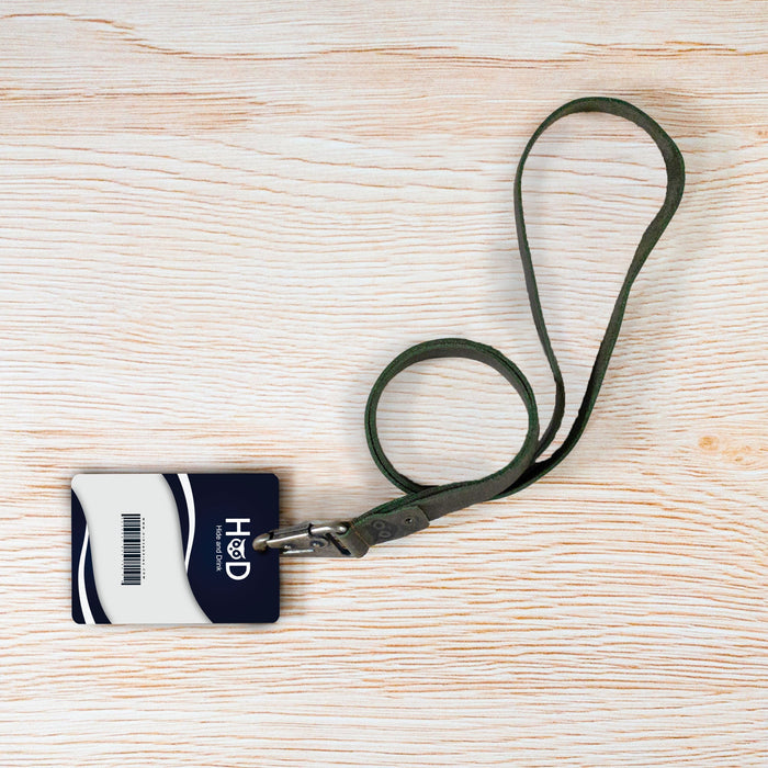 Lanyard Keychain by Hide & Drink, featuring a strong hook and high-quality black leather strap. Perfect for holding keys or ID badges, this artisan piece is made for every day use, produced in La Antigua Guatemala & Oaxaca Mexico.