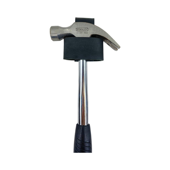 Large Hammer Holster by Hide & Drink, focusing on its robust construction while demonstrating its use. A stylish hammer holder with belt loop ideal for craftspeople. Artisan-crafted in La Antigua Guatemala, ensuring quality and style.