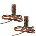 Unique Leather Hair Ties by Hide & Drink, combining durability and elegance. Set of 2 Hair Ties for Women, Ponytail/Braid Holder, Wraps, Deadlock Accessories for Ladies made from high-quality Full Grain Leather. StockyardX supports Small Batch Production, Hand Cut, Hand Sewn artistry, Fire Branded craftsmanship, Artisan quality, Handmade in La Antigua Guatemala & Oaxaca Mexico.