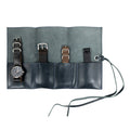Stylish Watch Roll by Hide & Drink, designed to hold up to 4 watches. This easy carry Watch Roll Organizer showcases full grain leather craftsmanship, promoting artisan quality and small batch production, hand cut, hand sewn, fire branded made in La Antigua Guatemala & Oaxaca Mexico.