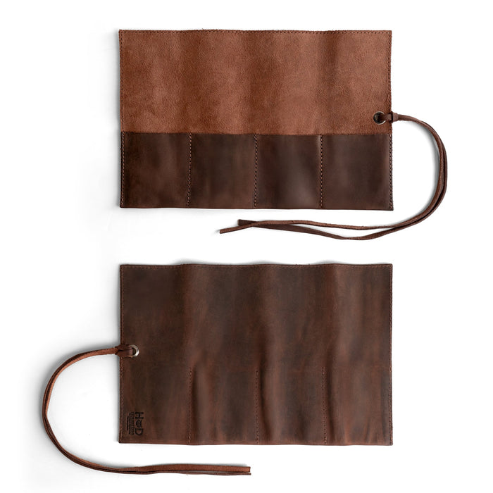 Stylish Watch Roll from Hide & Drink, perfect for holding up to 4 watches. This Watch Roll Organizer is easy to carry and designed for watch lovers. Constructed from full grain leather, it‚Äôs a small batch production, hand cut and hand sewn, fire branded artisan item made in La Antigua Guatemala & Oaxaca Mexico.