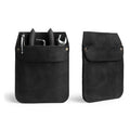 Hide & Drink Leather Work Pocket with tools inside, demonstrating its functionality as a Work Pocket Organizer for Tools. Made of premium Full Grain Leather, this item is handmade and showcases artisan techniques.