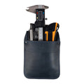 Hide & Drink Leather Work Pocket displayed alongside tools, illustrating its practical use as a Work Pocket Organizer for Tools. Made from high-quality Full Grain Leather, offering both style and durability.