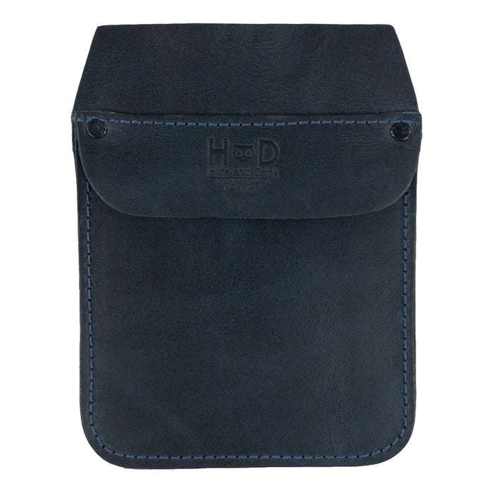 Hide & Drink Leather Work Pocket with measured dimensions, showcasing its practicality for quick organization. This sleek design serves well as a Work Pocket Organizer for Tools in everyday situations.