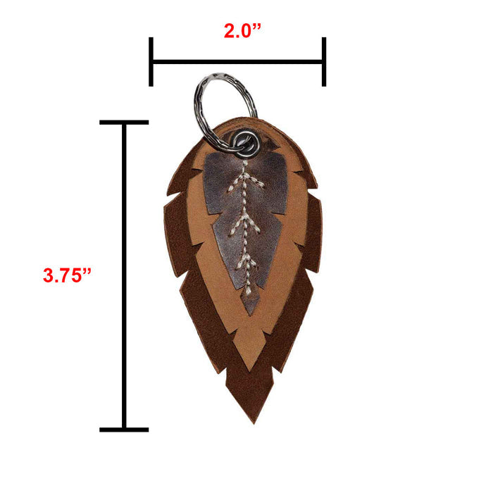 Leaves Keychain - Stockyard X 'The Leather Store'