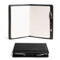 Illustration of the open Leuchtturm A5 Hardcover Case by Hide & Drink, featuring a spacious design for notebook storage. This Case for Hardcover Leuchtturm A5 (5.75 x 8.25 in.) Notebook is a great protective cover for your journal or planner, crafted from sturdy full grain leather. StockyardX, Small Batch Production, Hand Cut, Hand Sewn, Fire Branded, Artisan, Handmade in La Antigua Guatemala & Oaxaca Mexico.