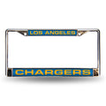 Los Angeles Chargers License Plate Frame Laser Cut Chrome - Team Fan Cave