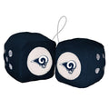 Los Angeles Rams Fuzzy Dice White Logo - Team Fan Cave