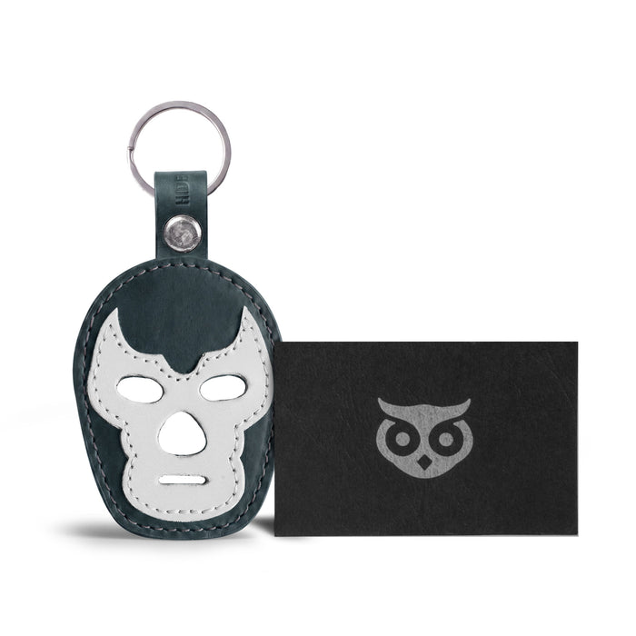 Luchador Mask Leather Keychain