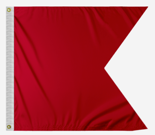 MARINE SIGNAL FLAG: LETTER "B" (BRAVO)