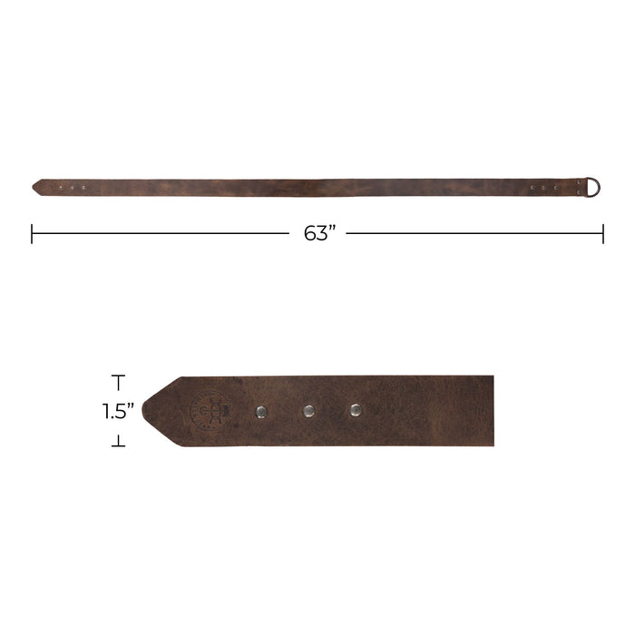 Infographic style image of Valhalla Gear's Leather Medieval Belt, presenting its dimensions and craftsmanship. This Full Grain Leather Medieval Knight Belt for Men combines functionality with style, ideal for Renaissance festivals, cosplay, or costume parties. Handcrafted in La Antigua Guatemala, this waist accessory showcases an artisan touch with small batch production, ensuring a unique product.